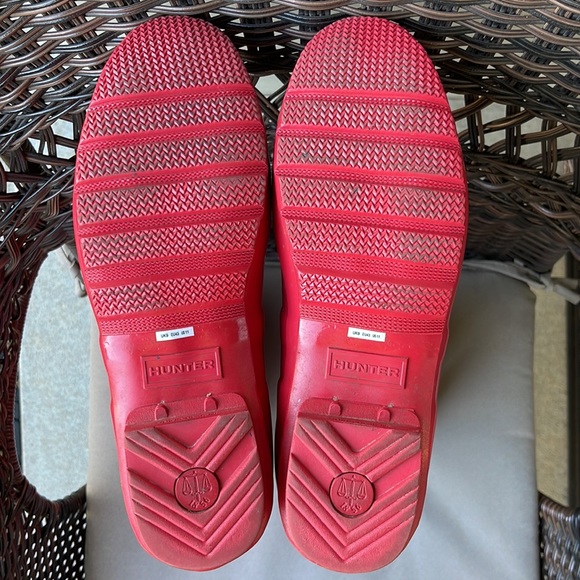 Red Flare Tall Adjustable Hunter Boots 11 - Picture 9 of 17